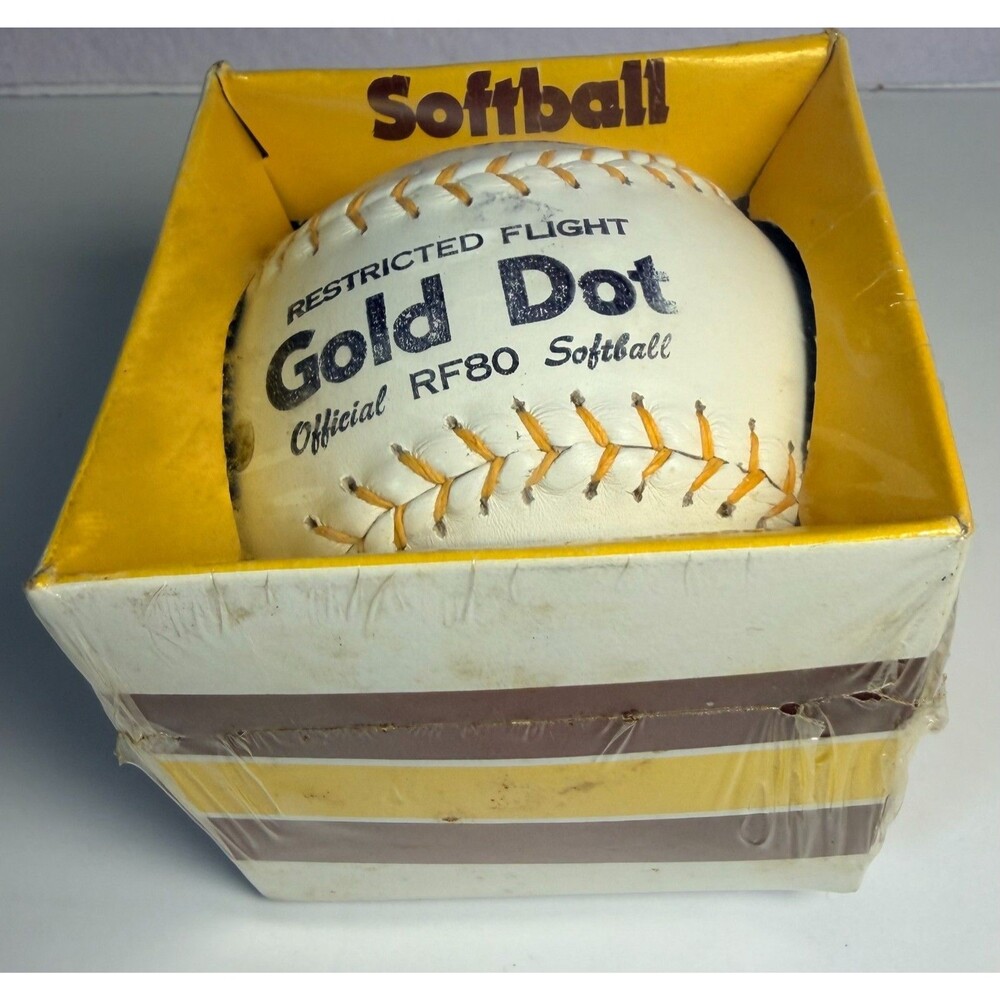 Vintage Worth Gold Dot Official RF80 Softball Poly X Solid Core New In Box 87-89